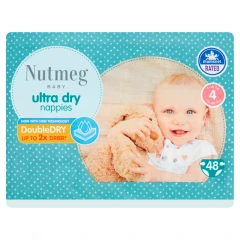 Nutmeg Ultra Dry Size 4 Nappies 48 pack