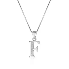 Ever Faith 925 Sterling Silver Initial Necklace CZ 26 Letters Alphabet Personalized Charm Pendant Necklace, Jewellery Gifts for Women Mom Girls Teen Anniversary Birthday Mothers Day Xmas Valentines