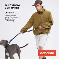 ochama [Original yarn sun protection clothing UPF170+] Outdoor sun protection clothing cool breathable jacket skin
clothing men and women gray coffee S