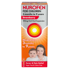 Nurofen Children Strawberry Oral Suspension 3mths to 9yrs Ibuprofen 100ml