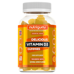 Nutrigums Vitamin D3 Natural Lemon Flavour 60 Chewable Gummies 150g