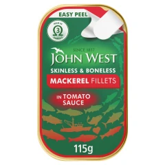 John West Mackerel Fillets In Tomatoes 115g