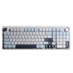 AULU F99 Pro Wireless Mechanical Keyboard Star Vector Switch - Light Blue + White + Black Purple