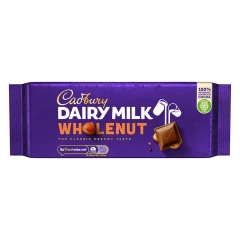 Cadbury Dairy Milk Whole Nut Chocolate Bar 180g