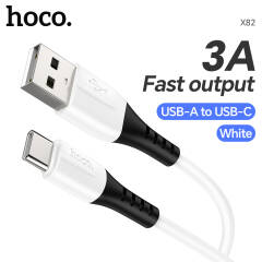 HOCO X82 USB-A to USB-C 3A Fast Charging Data Cable - 1M White