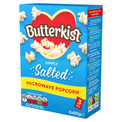 Butterkist Salted Microwave Popcorn 3x60g