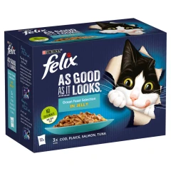 Felix As Good As It Looks Adult Cat Food Ocean Feasts in Jelly 12 x 100g