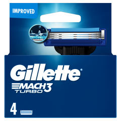 Gillette Mach3 Turbo 4 Razor Blades Refills