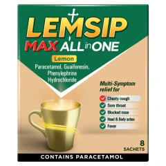 Lemsip Hot Lemon Drink Max All in One 8 pack