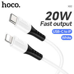 HOCO X82 20W Type-C to Lightning Cable Fast Charging Data Cable - White