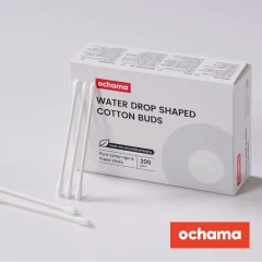 ochama Water Drop Shaped Cotton Swab, 200 pcs