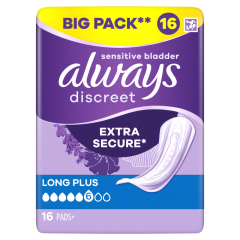 Always Discreet Pads Long Plus 16 Pads