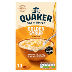 Quaker Oat So Simple Golden Syrup Porridge Sachets 10x36g