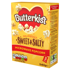 Butterkist Sweet & Salty Microwave Popcorn 3x60g