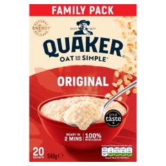 Quaker Oat So Simple Original Big Pack Porridge Sachets 20 x 27g