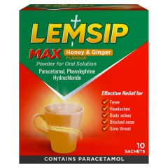 Lemsip Infusions Honey & Ginger Solution 10 pack