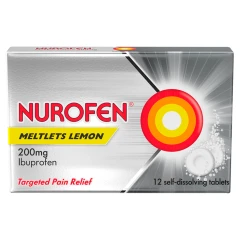 Nurofen Meltlets Lemon 200mg 12 Self-Dissolving Tablets