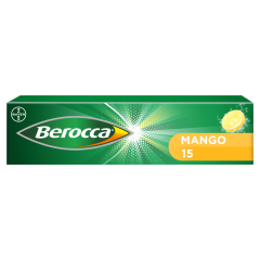 Berocca Food Supplement Mango Flavour 15 Effervescent Tablets