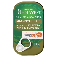 john west mackerel fillets in olive oil 115g