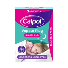 CALPOL VAPOUR PLUG & NIGHTLIGHT LAVENDER & CHAMOMILE + 3 REFILL PADS