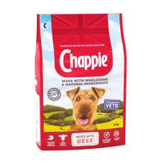 Chappie Complete Adult Dry Dog Food Beef & Wholegrain Cereal 3kg