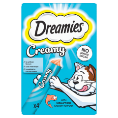 Dreamies Creamy Snack Cat & Kitten Treat with Salmon 4 x 10g