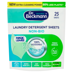 Dr. Beckmann Original Magic Leaves Non-Bio 25 Laundry Detergent Sheets 100g