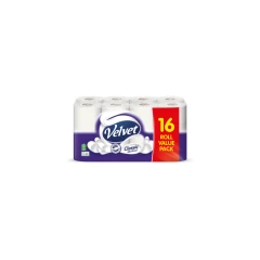 Velvet Classic Quilted Toilet Rolls 16 Rolls