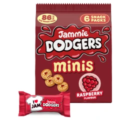 Jammie Dodger Mini Biscuit Snack Packs 6 x 20g