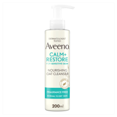 AVEENO Face CALM & RESTORE Nourishing Oat Face Wash Cleanser 200ml