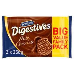 McVitie's Digestives Milk Chocolate Twin Pack 2 x 266g