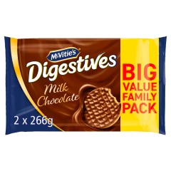 McVitie's Digestives Milk Chocolate Twin Pack 2 x 266g