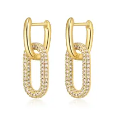 Ever Faith 925 Sterling Silver Post Gold Hoop Earrings Huggie Hoop Earrings for Women 14k Gold Plated Silver with Cubic Zirconia Tiny Dainty