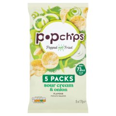 popchips Sour Cream & Onion Multipack Crisps 5 Pack