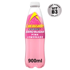 Lucozade Energy Zero Pink Lemonade 900ml