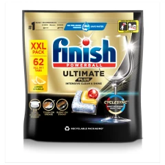 Finish Ultimate Plus Intensive Clean & Shine Dishwasher Tablets Lemon - 62 Tabs