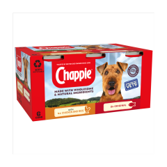 Chappie Adult Wet Dog Food Tins Favourites in Loaf 6 x 412g