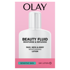 Olay Beauty Fluid Moisturise & Replenish Face, Neck, Body Lotion For Sensitive Skin,200ml