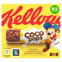 Kellogg's Coco Pops Cereal & Milk Snack Bars 6x20g