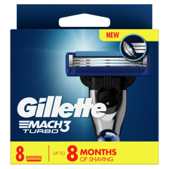 Gillette MACH3 Turbo Men's Razor Blades 8 Count