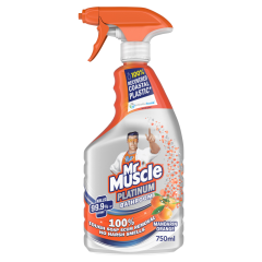 Mr Muscle Platinum Antibacterial Bathroom Cleaning Spray Mandarin 750ml