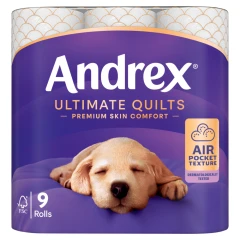 Andrex Ultimate Quilts Toilet Tissue 9 Rolls