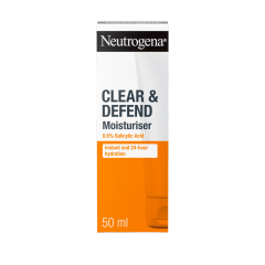 Neutrogena Clear and Defend Salicylic Acid Face Cream Moisturiser 50ml