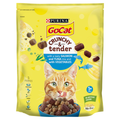 Go-Cat Crunchy & Tender with Tuna and Salmon mix with Vegetables Dry Cat Food 900g