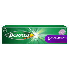 Berocca Blackcurrant Flavour 15 Sugar Free Effervescent Tablets