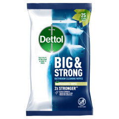 Dettol Antibacterial Big & Strong Bathroom Wipes 25 Wipes