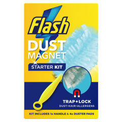 Flash Duster Dust Magnet Starter Kit (1 Handle + 4 Refills)