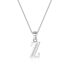 Ever Faith 925 Sterling Silver Initial Necklace CZ 26 Letters Alphabet Personalized Charm Pendant Necklace, Jewellery Gifts for Women Mom Girls Teen Anniversary Birthday Mothers Day Xmas Valentines