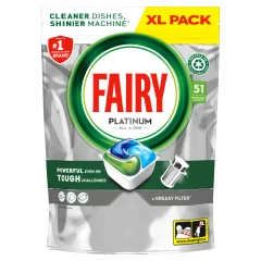 Fairy Platinum All In One Auto Dishwashing Tablet Original 51pk