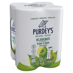 Purdey's Energy Rejuvenate Grape & Apple With Ginsen 4 x 250ml